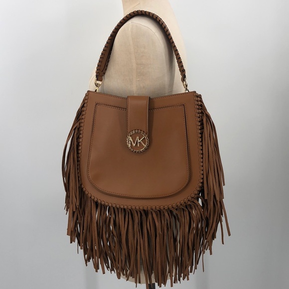 Lillie medium fringed leather shoulder bag Clearance